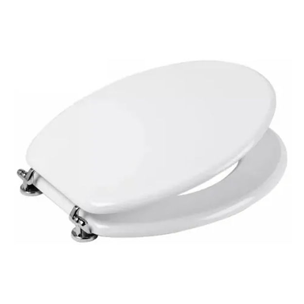 Imagen de Tapa inodoro blanca en MDF con herraje metálico
