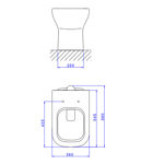 Imagen de Inodoro corto Axis blanco