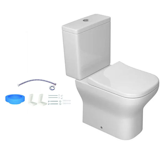 Imagen de KIT inodoro mochila blanco AXIS