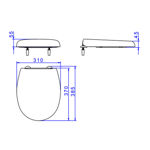 Imagen de Tapa inodoro blanca easy clean Studio Kids