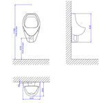 Imagen de Urinario pequeño blanco Deca