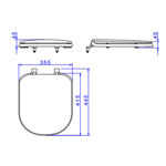 Imagen de Tapa inodoro plástica Vogue blanca