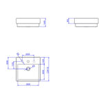 Imagen de Bacha de sobreponer cuadrada 41 cm c/mesa blanca Deca