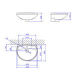 Imagen de Lavatorio y pedestal IZY / RAVENA