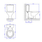 Imagen de Inodoro con mochila RAVENA 30 cm doble descarga