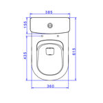 Imagen de Inodoro con mochila VOGUE PLUS 25 cm doble descarga.