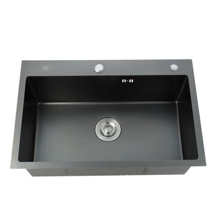 Imagen de Pileta de cocina DREAM simple acero Negra 60x45x23 cm