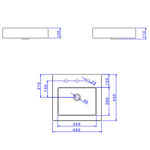 Imagen de Bacha de apoyo cuadrada 45 cm c/mesa verde mate Deca