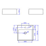 Imagen de Bacha de apoyo cuadrada 41 cm c/mesa Blanco Deca