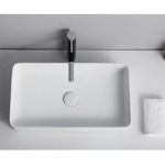 Imagen de Bacha de apoyo rectangular 61 x 35 cm blanca Brillante Dmc