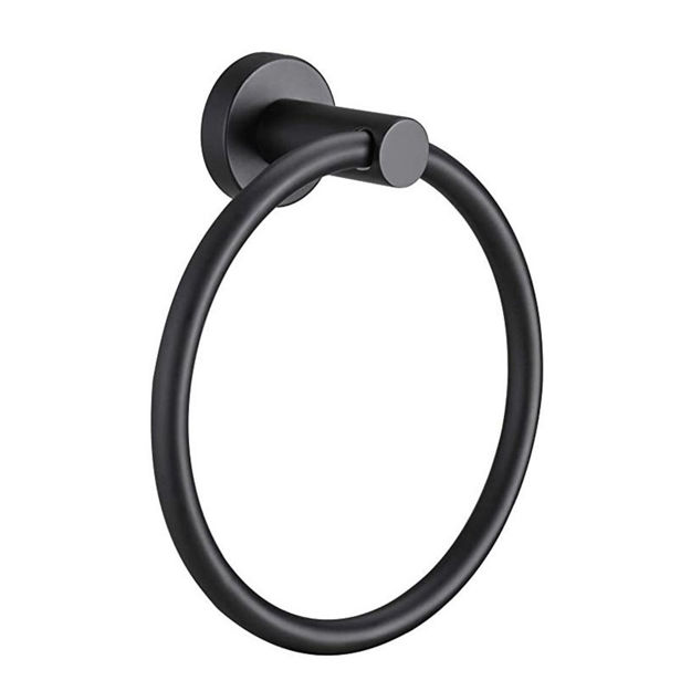 Imagen de Aro toallero negro mate Milano Dmc
