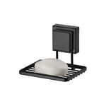 Imagen de JABONERA CON VENTOSA - NEGRO MATE