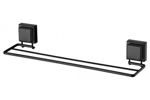 Imagen de TOALLERO 45 CM CON VENTOSA CUADRADA NEGRO MATE