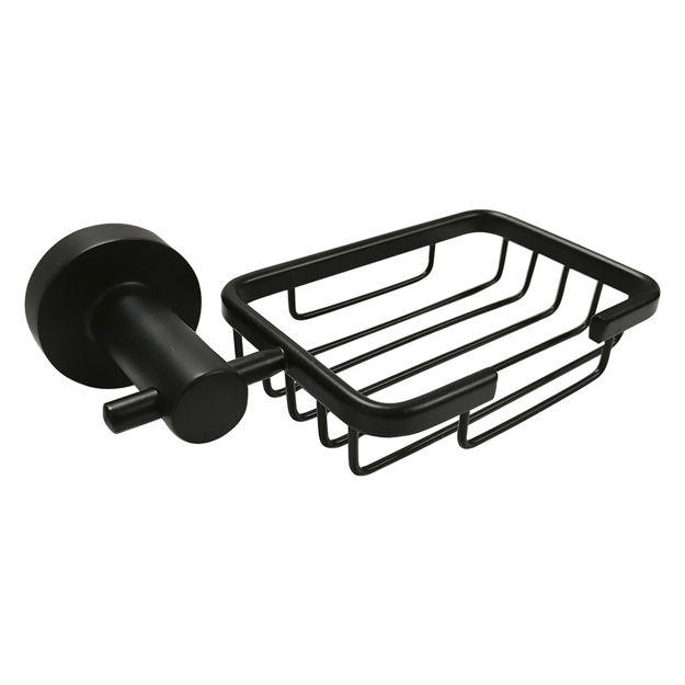 Imagen de Jabonera reja negro mate Milano Dmc