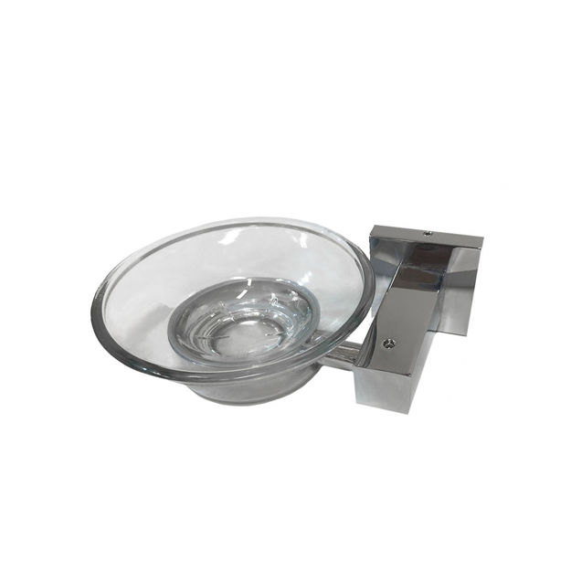 Imagen de Jabonera de vidrio QUATTRO