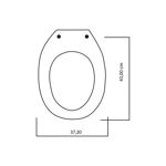 Imagen de Tapa de inodoro mdf blanco Fabribam