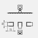 Imagen de Grifería de ducha bimando con transferencia de embutir Block Plane Black
