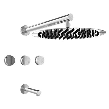 Imagen de Grifería de Ducha Bimando de embutir Luxury Cromado