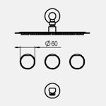 Imagen de Grifería de Ducha Bimando de embutir Luxury Cromado