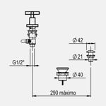 Imagen de Grifería de Bide Bimando con transferencia Sun Cruz Negro Mate