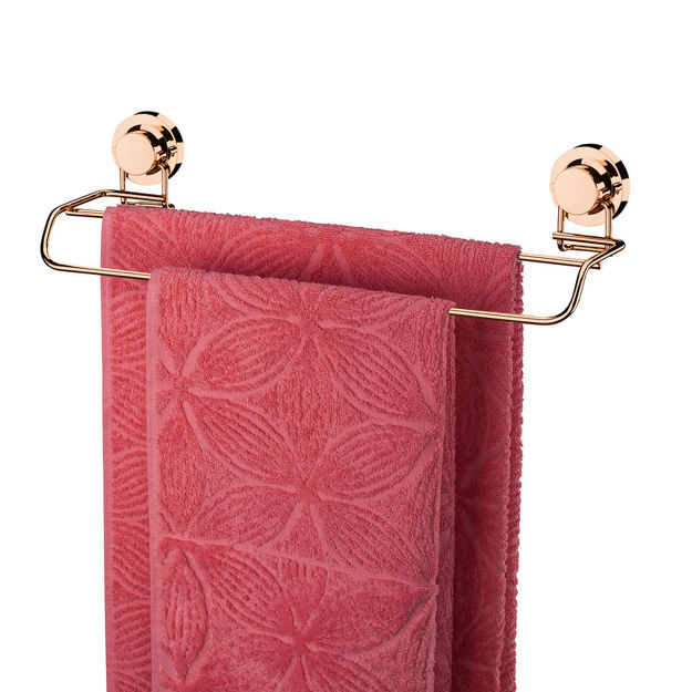 Imagen de TOALLERO DOBLE 45CM CON VENTOSA RED GOLD