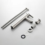 Imagen de Grifería de Lavatorio Monocomando Alto de mesada Milano Gris Satinado