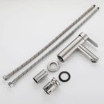 Imagen de Grifería de Lavatorio Monocomando de mesada Milano Gris Satinado