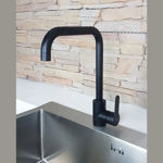 Imagen de Grifería de cocina Monocomando de mesada Milano Negro Mate