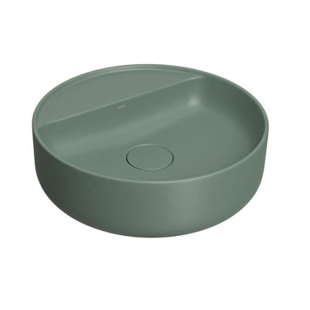 Imagen de Bacha de apoyo redonda 40 cm c/mesa verde salvia mate Deca