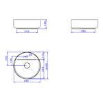 Imagen de Bacha de apoyo redonda 40 cm c/mesa verde salvia mate Deca