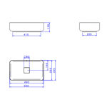 Imagen de Bacha de apoyo rectangular 50x30 cm verde salvia Mate Deca