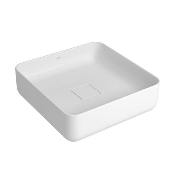 Imagen de Bacha de apoyo cuadrada 40 cm blanca brillante Deca