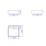 Imagen de Bacha de apoyo cuadrada 40 cm blanca brillante Deca