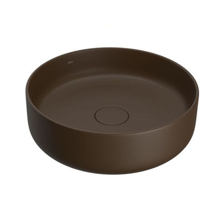 Imagen de Bacha de apoyo redonda 40 cm marrón mate Deca