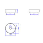 Imagen de Bacha de apoyo redonda 40 cm marrón mate Deca