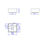 Imagen de Bacha de apoyo cuadrada 30 cm c/mesa negro mate Deca