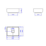 Imagen de Bacha de apoyo rectangular 40x30 cm negro mate Deca