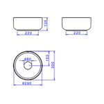 Imagen de Bacha de apoyo redonda 30 cm negro mate Deca