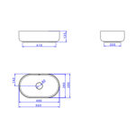 Imagen de Bacha de apoyo Oval 50x30 cm blanco brillante Deca