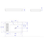 Imagen de Bacha de embutir rectangular 80x47,5 cm c/mesa marrón mate Deca