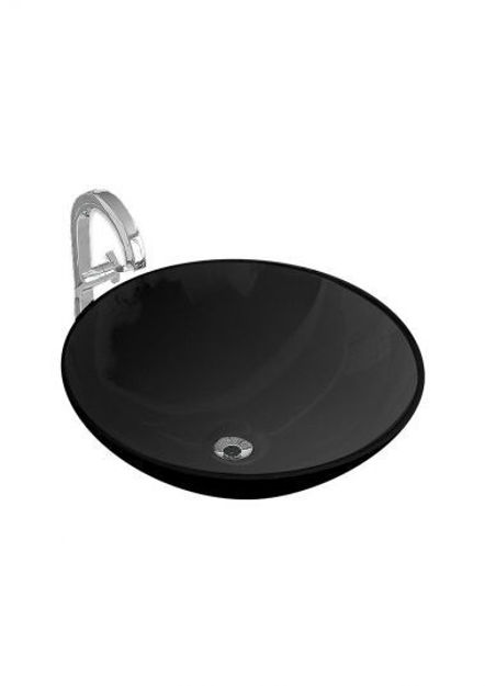 Imagen de Bacha de apoyo redonda 35 cm Alice Negro Fabribam