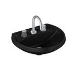 Imagen de Lavatorio Ravena negro 56x46cm grande