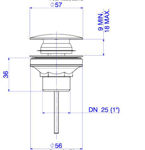 Imagen de Válvula de lavatorio bronce Deca Gold Click