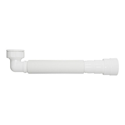 Imagen de Sifón codo 90º universal corrugado Blukit blanco