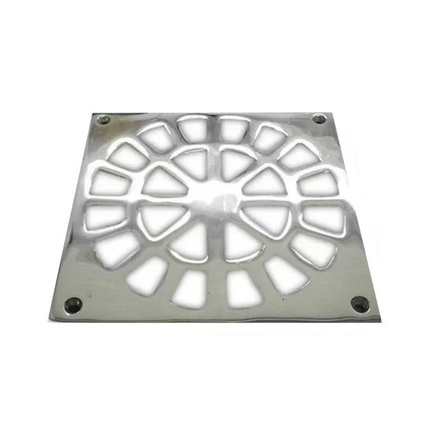 Imagen de Rejilla bronce cromada reposición reja 10x10 cm