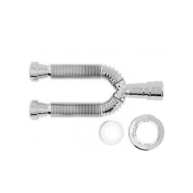 Imagen de Sifón extensible cromado doble Blukit