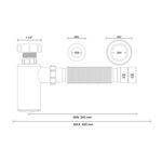 Imagen de Sifón botella para lavatorio 7/8" x 40mm blanco