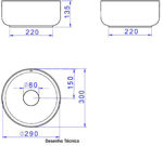 Imagen de Bacha de apoyo redonda 30 cm blanca brillante Deca