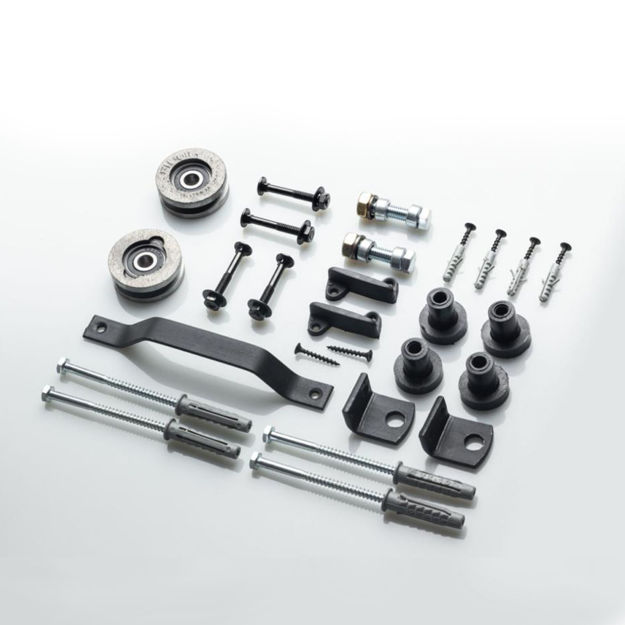 Imagen de Kit puerta de granero con riel de 3 metros