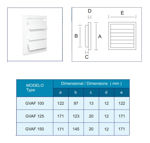 Imagen de Rejilla veneciana 17x17cm GVAF 150mm Sicflux